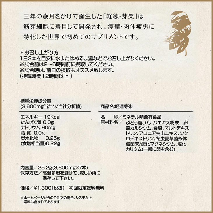 3年の歳月を経て誕生した軽練芽楽